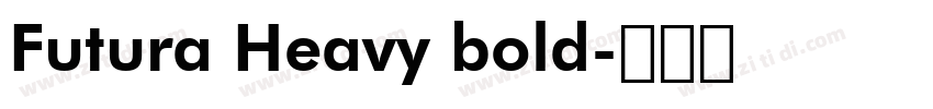 Futura Heavy bold字体转换